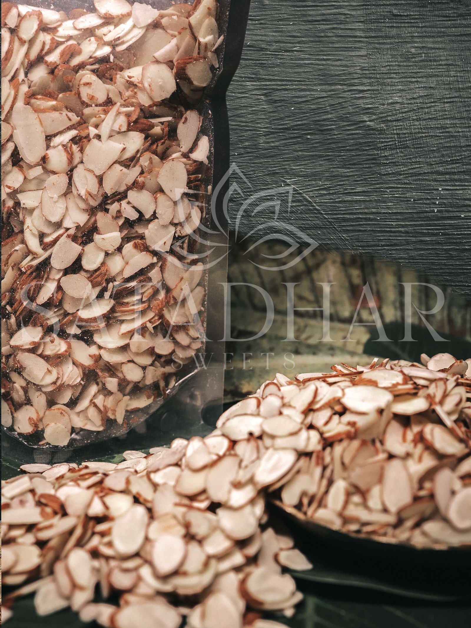 Premium Quality Crispy Almond Slices | Crispy Badam Flakes - Satadhar Sweets - Image 3