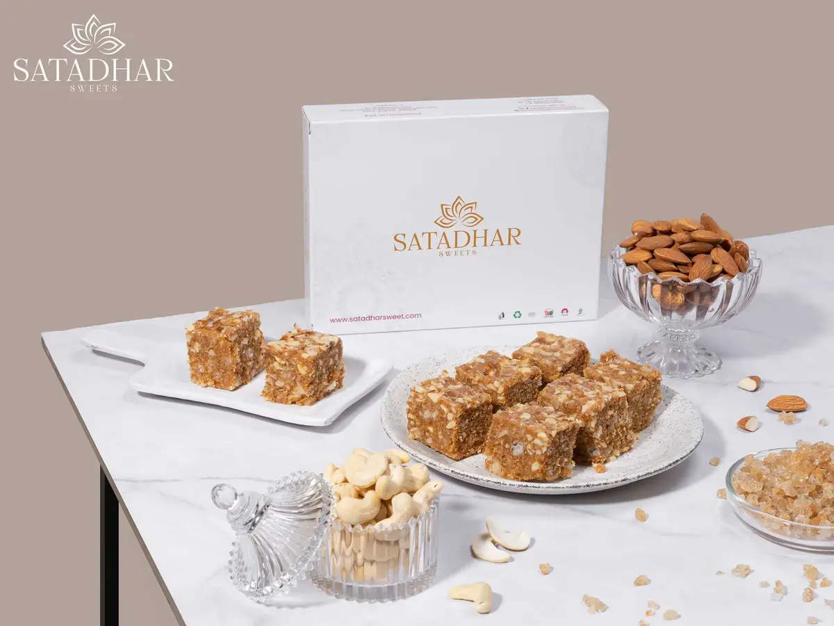 SUGAR FREE ADADIYA PAK WITH JAGGERY GUJARATI SWEET- SATADHAR SWEETS - Image 2