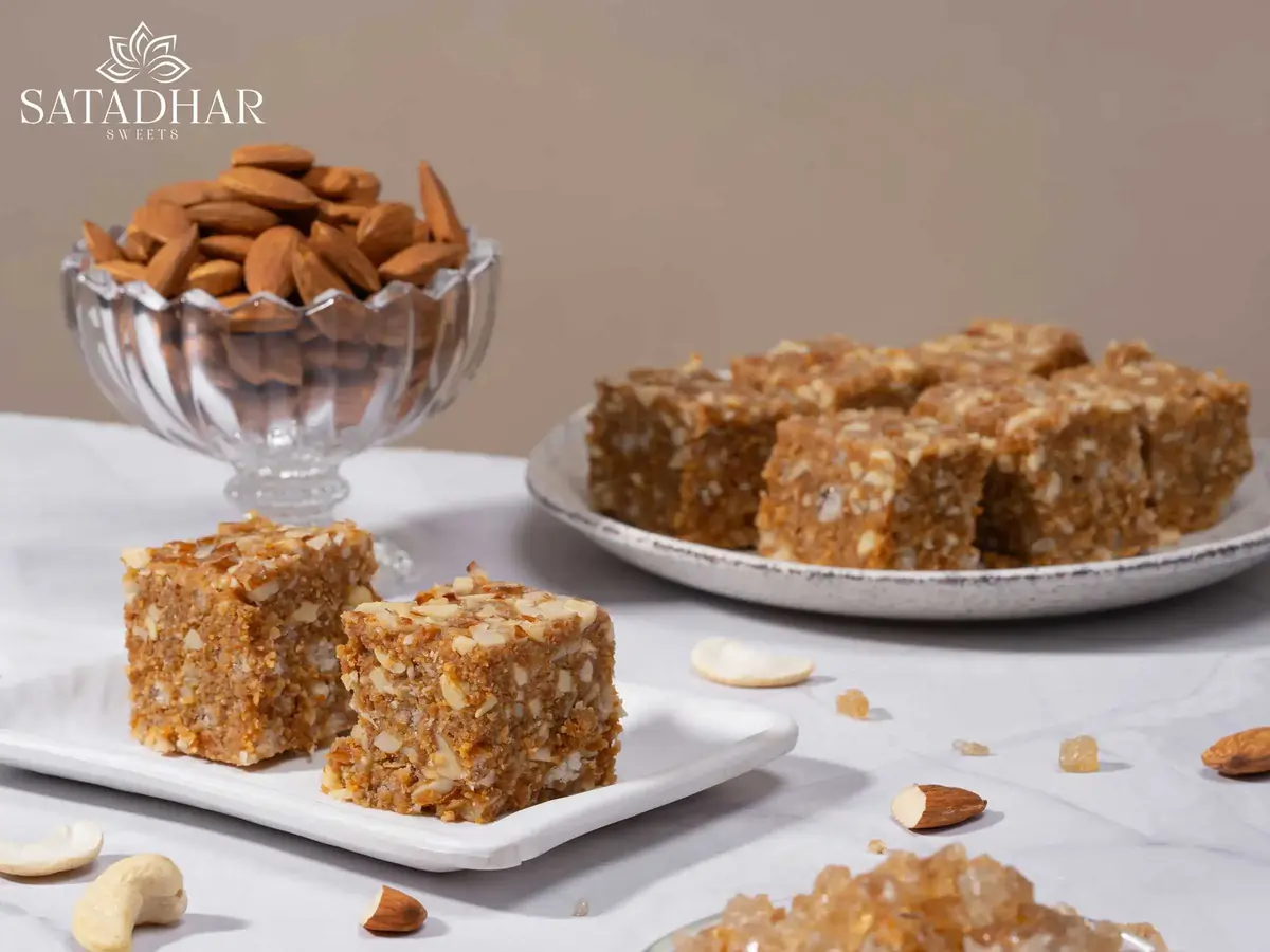 SUGAR FREE ADADIYA PAK WITH JAGGERY GUJARATI SWEET- SATADHAR SWEETS - Image 3