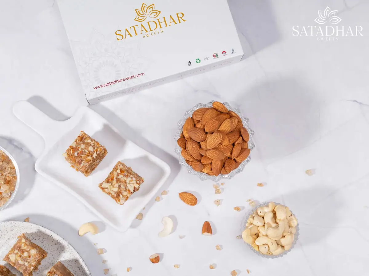 SUGAR FREE ADADIYA PAK WITH JAGGERY GUJARATI SWEET- SATADHAR SWEETS - Image 4